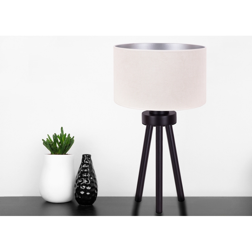 Duolla - Bordslampa LYON 1xE27/15W/230V diameter 30 cm grädde