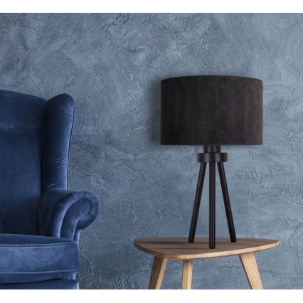 Duolla - Bordslampa LYON 1xE27/15W/230V diameter 30 cm svart
