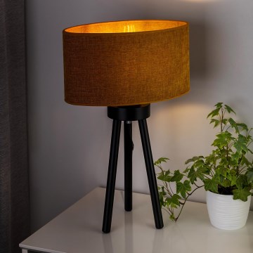 Duolla - Bordslampa OVAL 1xE27/15W/230V diameter 30 cm brun