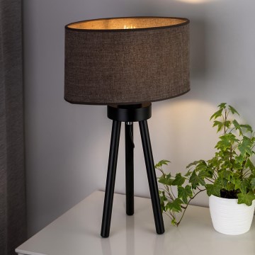 Duolla - Bordslampa OVAL 1xE27/15W/230V diameter 30 cm brun