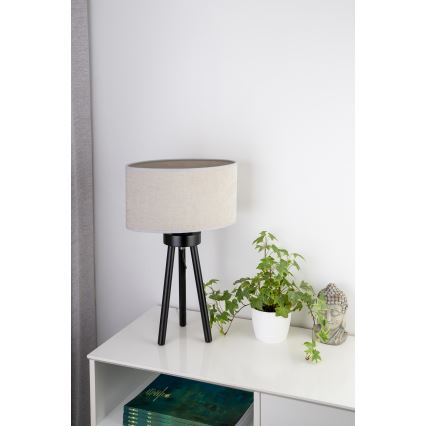 Duolla - Bordslampa OVAL 1xE27/15W/230V diameter 30 cm grå