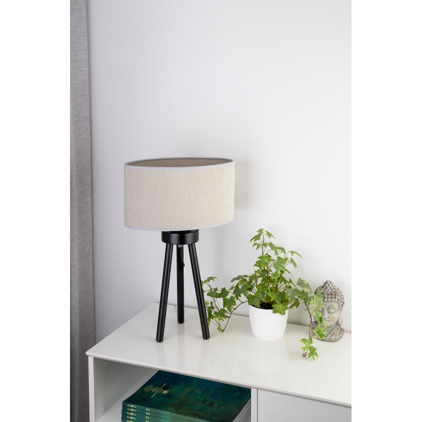 Duolla - Bordslampa OVAL 1xE27/15W/230V diameter 30 cm grå