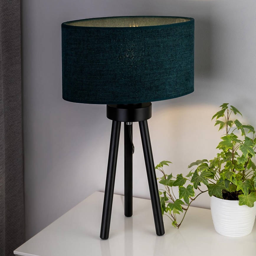 Duolla - Bordslampa OVAL 1xE27/15W/230V diameter 30 cm grön