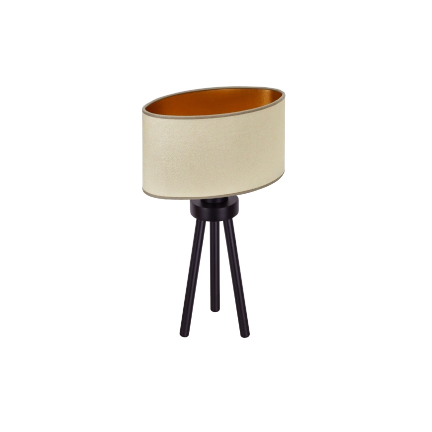 Duolla - Bordslampa OVAL VEGAN 1xE27/15W/230V diameter 30 cm beige