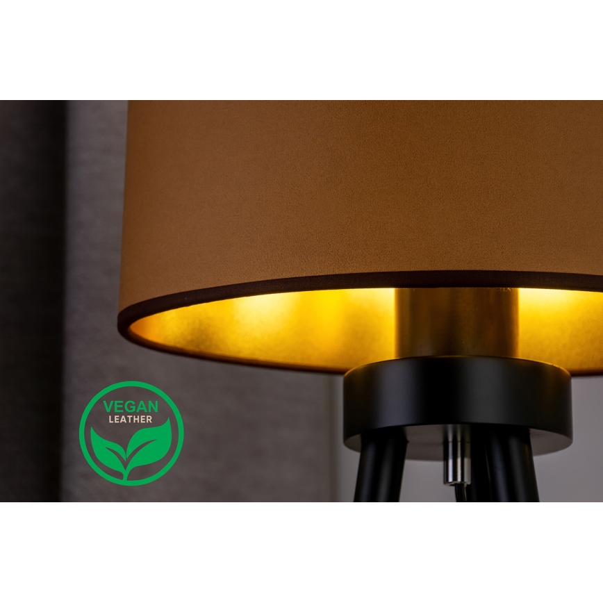 Duolla - Bordslampa OVAL VEGAN 1xE27/15W/230V diameter 30 cm brun