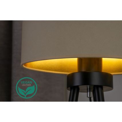 Duolla - Bordslampa OVAL VEGAN 1xE27/15W/230V diameter 30 cm grädde