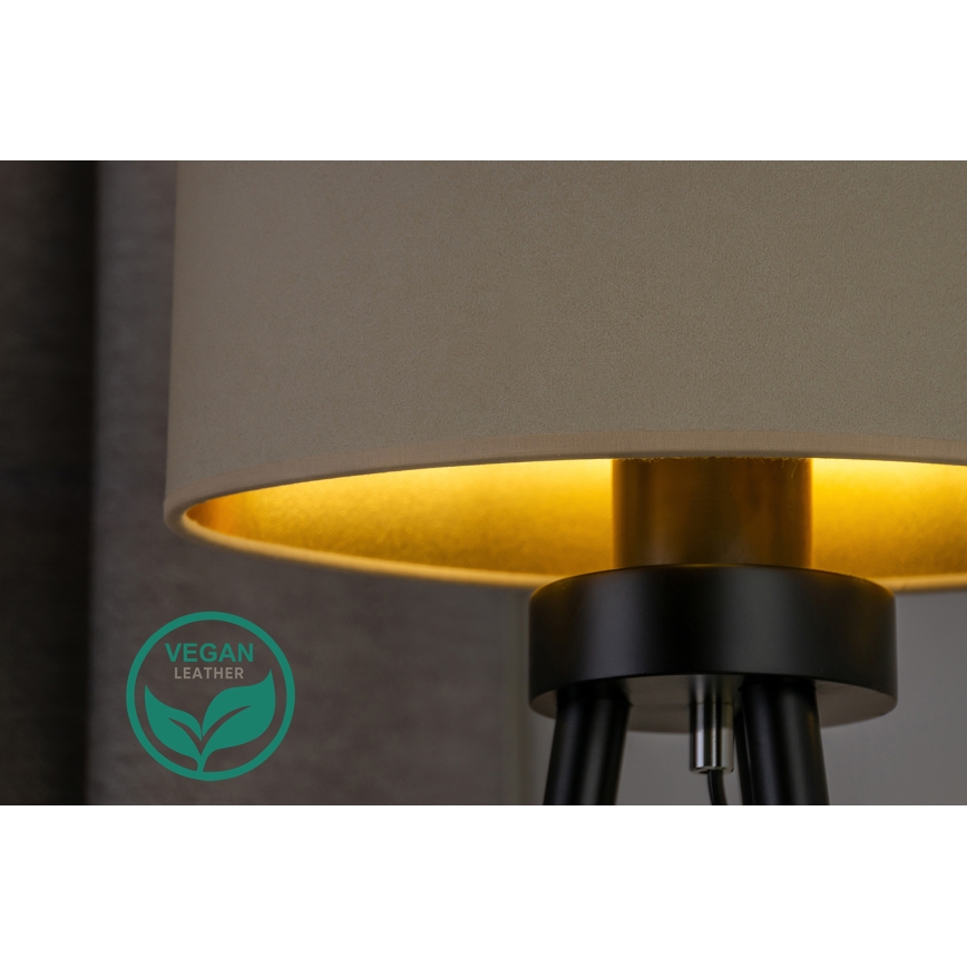 Duolla - Bordslampa OVAL VEGAN 1xE27/15W/230V diameter 30 cm grädde
