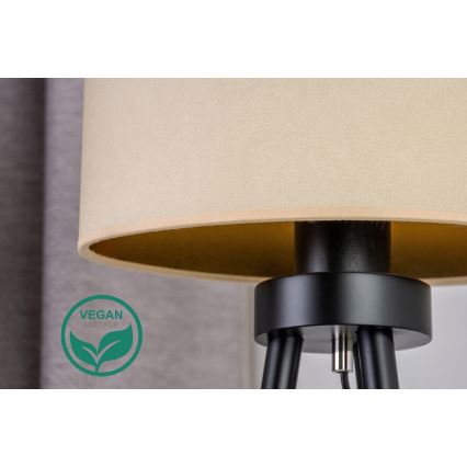 Duolla - Bordslampa OVAL VEGAN 1xE27/15W/230V diameter 30 cm grädde