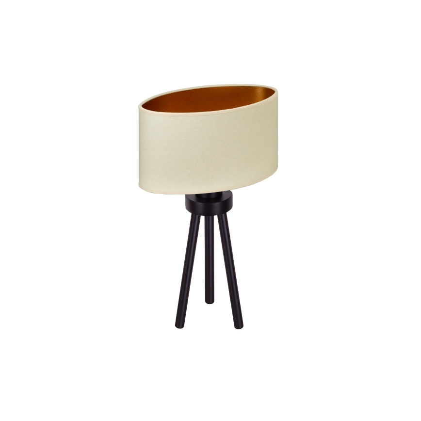 Duolla - Bordslampa OVAL VEGAN 1xE27/15W/230V diameter 30 cm grädde