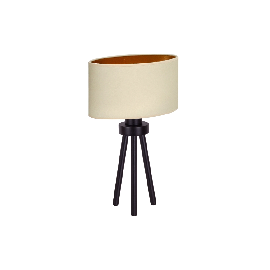 Duolla - Bordslampa OVAL VEGAN 1xE27/15W/230V diameter 30 cm grädde