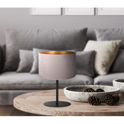 Duolla - Bordslampa ROLLER 1xE14/15W/230V diameter 20 cm grå/guld