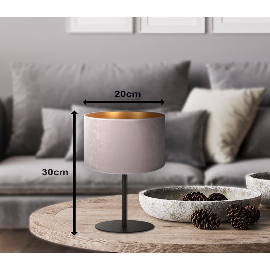 Duolla - Bordslampa ROLLER 1xE14/15W/230V diameter 20 cm grå/guld