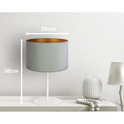 Duolla - Bordslampa ROLLER 1xE14/15W/230V diameter 20 cm Ljusgrön/guld