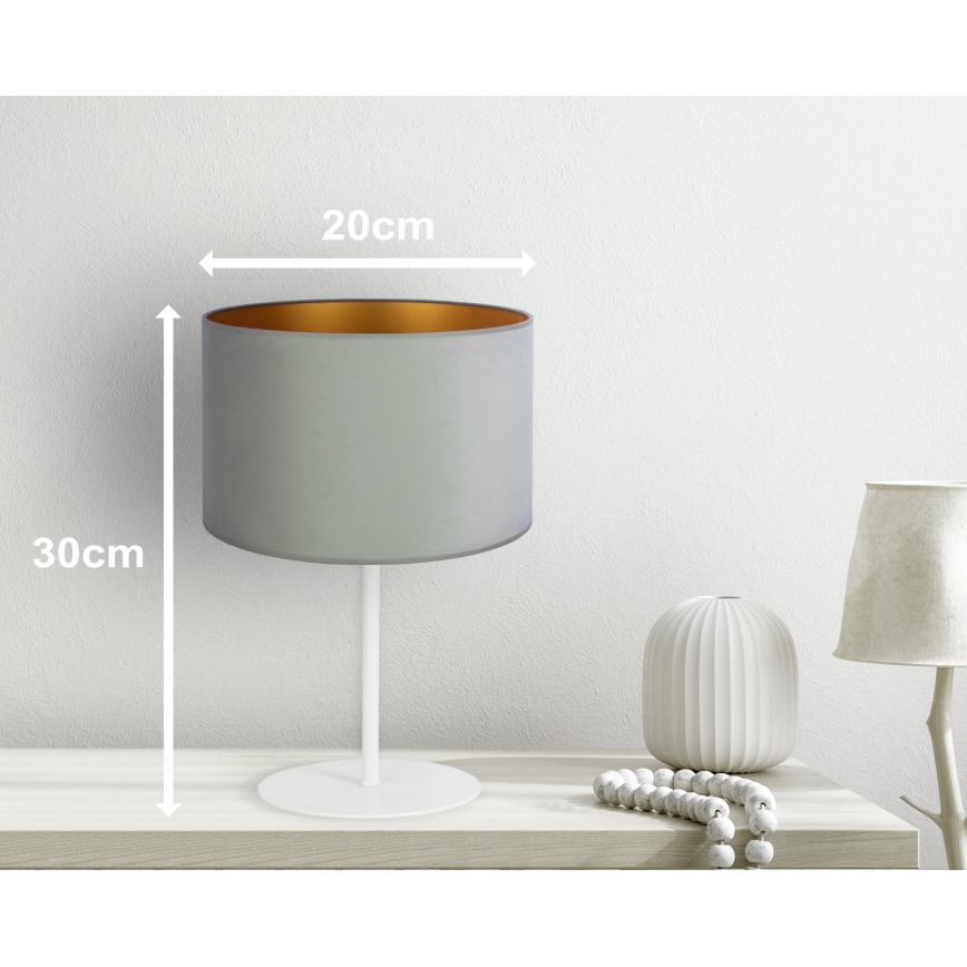 Duolla - Bordslampa ROLLER 1xE14/15W/230V diameter 20 cm Ljusgrön/guld