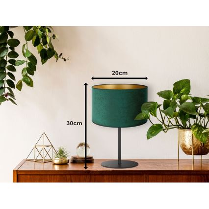 Duolla - Bordslampa ROLLER 1xE14/15W/230V diameter 20 cm mörkgrön/guld