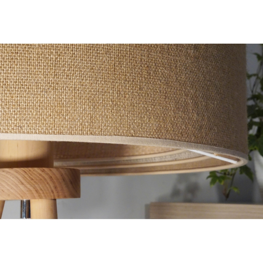 Duolla - Bordslampa YUTE TRIO 1xE27/15W/230V diameter 25 cm brun/grå/beige