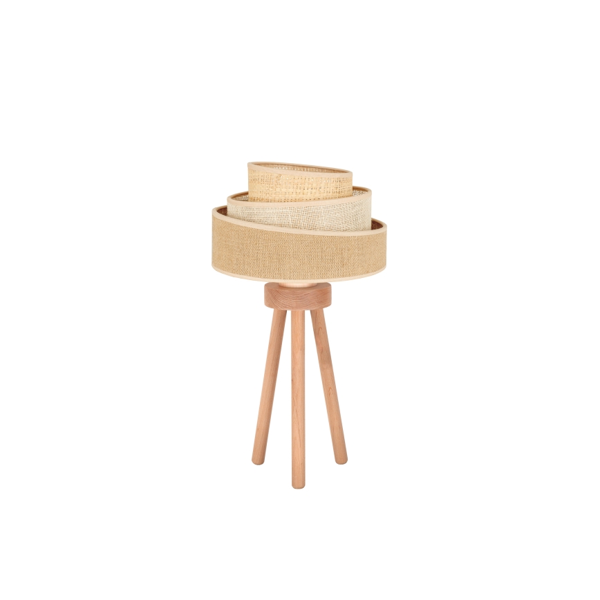 Duolla - Bordslampa YUTE TRIO 1xE27/15W/230V diameter 25 cm brun/grå/beige