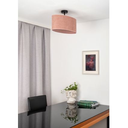 Duolla - Fäst ljuskrona OVAL 1xE27/15W/230V rosa
