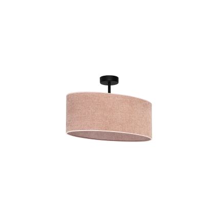 Duolla - Fäst ljuskrona OVAL 1xE27/15W/230V rosa