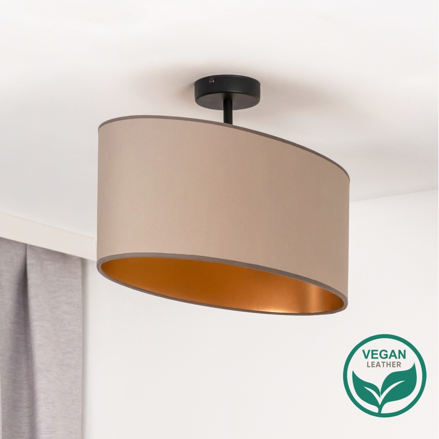 Duolla - Fäst ljuskrona OVAL VEGAN 1xE27/15W/230V beige
