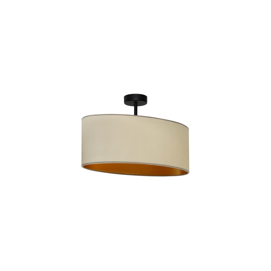 Duolla - Fäst ljuskrona OVAL VEGAN 1xE27/15W/230V beige