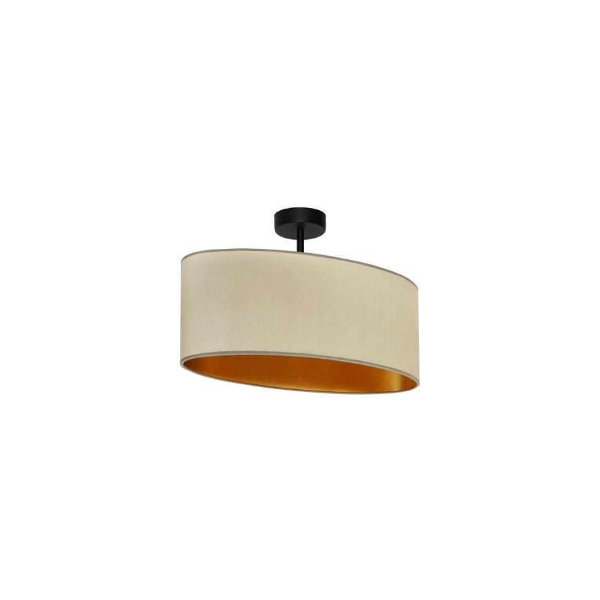 Duolla - Fäst ljuskrona OVAL VEGAN 1xE27/15W/230V beige