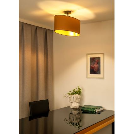 Duolla - Fäst ljuskrona OVAL VEGAN 1xE27/15W/230V brun