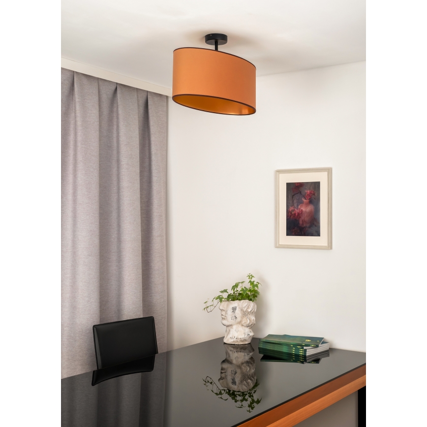 Duolla - Fäst ljuskrona OVAL VEGAN 1xE27/15W/230V brun
