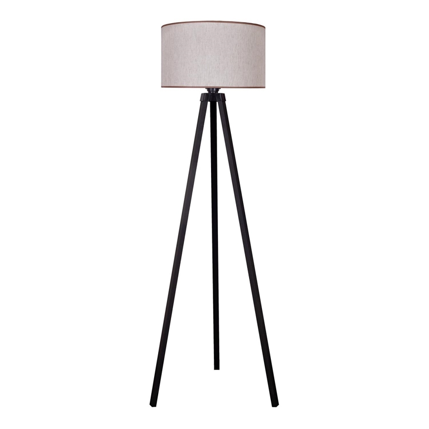 Duolla - Golvlampa 1xE27/60W/230V diameter 44 cm beige/wenge