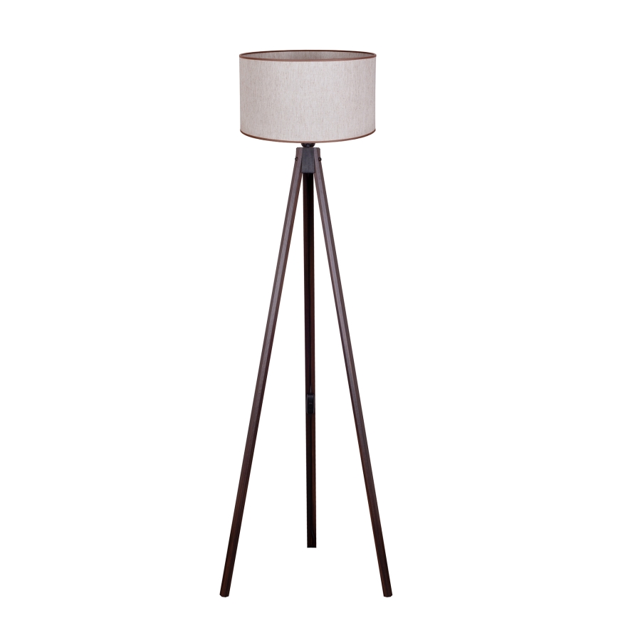 Duolla - Golvlampa 1xE27/60W/230V diameter 44 cm beige/wenge
