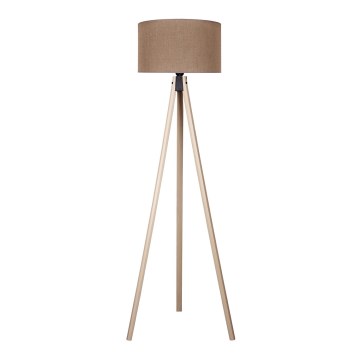 Duolla - Golvlampa 1xE27/60W/230V diameter 44 cm brun/beige
