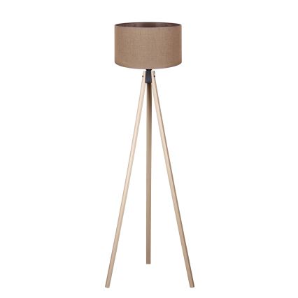 Duolla - Golvlampa 1xE27/60W/230V diameter 44 cm brun/beige