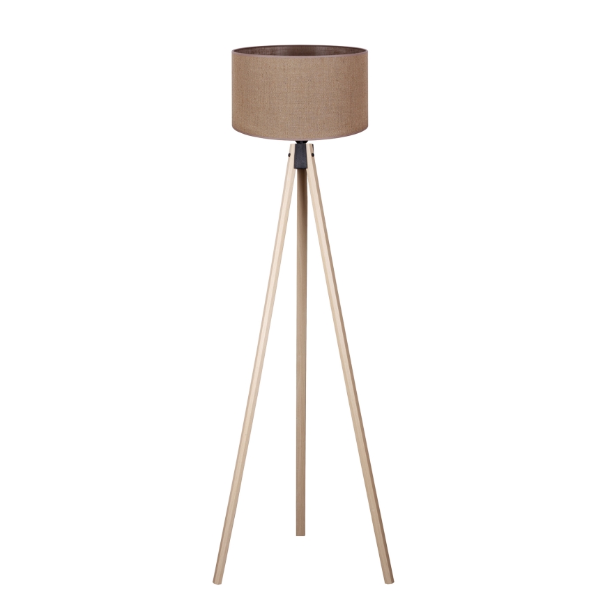 Duolla - Golvlampa 1xE27/60W/230V diameter 44 cm brun/beige