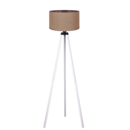 Duolla - Golvlampa 1xE27/60W/230V diameter 44 cm brun/vit