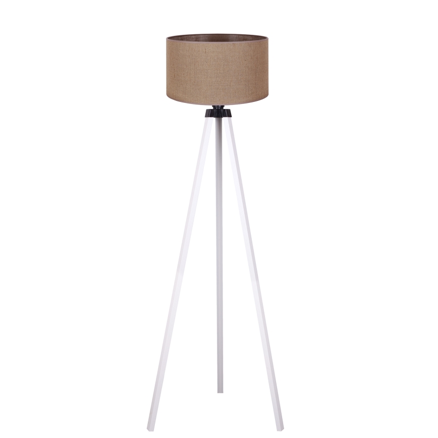 Duolla - Golvlampa 1xE27/60W/230V diameter 44 cm brun/vit
