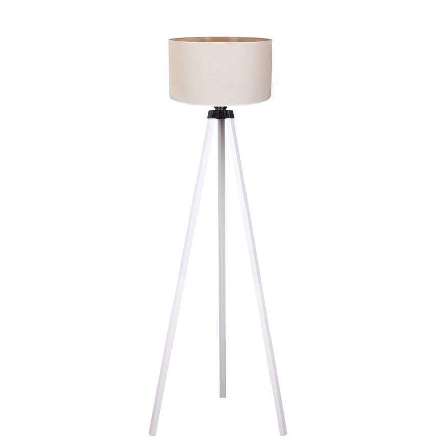 Duolla - Golvlampa 1xE27/60W/230V diameter 44 cm grädde/vit