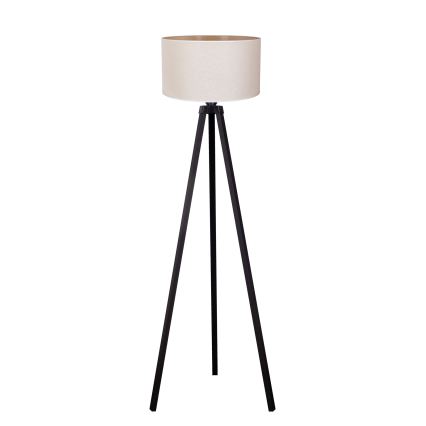 Duolla - Golvlampa 1xE27/60W/230V diameter 44 cm grädde/wenge