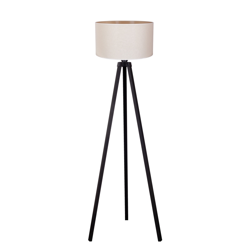 Duolla - Golvlampa 1xE27/60W/230V diameter 44 cm grädde/wenge