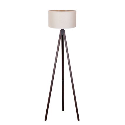 Duolla - Golvlampa 1xE27/60W/230V diameter 44 cm grädde/wenge