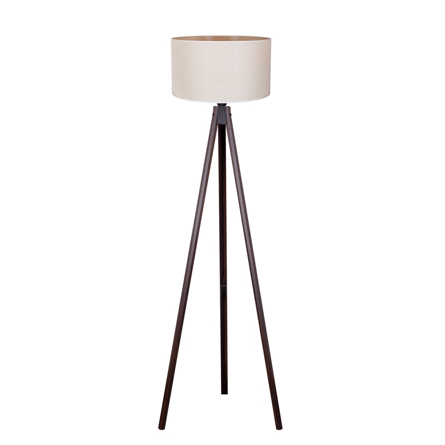Duolla - Golvlampa 1xE27/60W/230V diameter 44 cm grädde/wenge