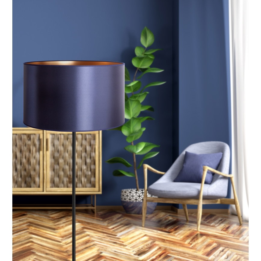 Duolla - Golvlampa CANNES 1xE27/15W/230V diameter 45 cm lila/koppar/svart