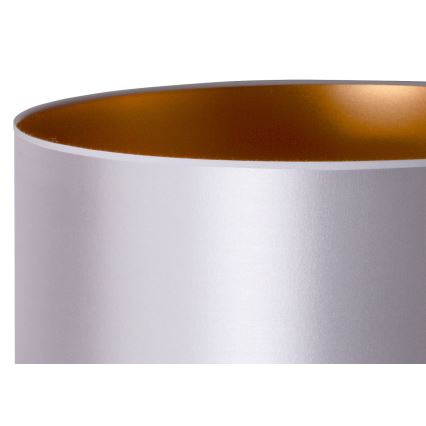 Duolla - Golvlampa CANNES 1xE27/15W/230V diameter 45 cm silver/koppar/vit