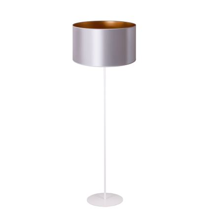 Duolla - Golvlampa CANNES 1xE27/15W/230V diameter 45 cm silver/koppar/vit