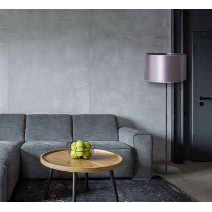 Duolla - Golvlampa CANNES 1xE27/15W/230V diameter 45 cm silver/svart