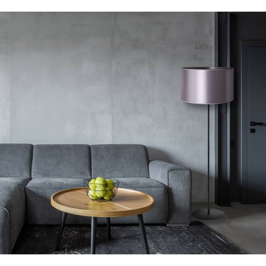Duolla - Golvlampa CANNES 1xE27/15W/230V diameter 45 cm silver/svart