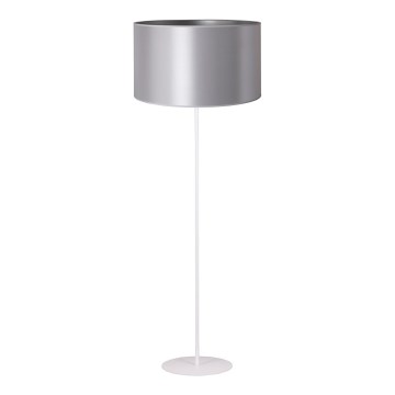Duolla - Golvlampa CANNES 1xE27/15W/230V diameter 45 cm silver/vit