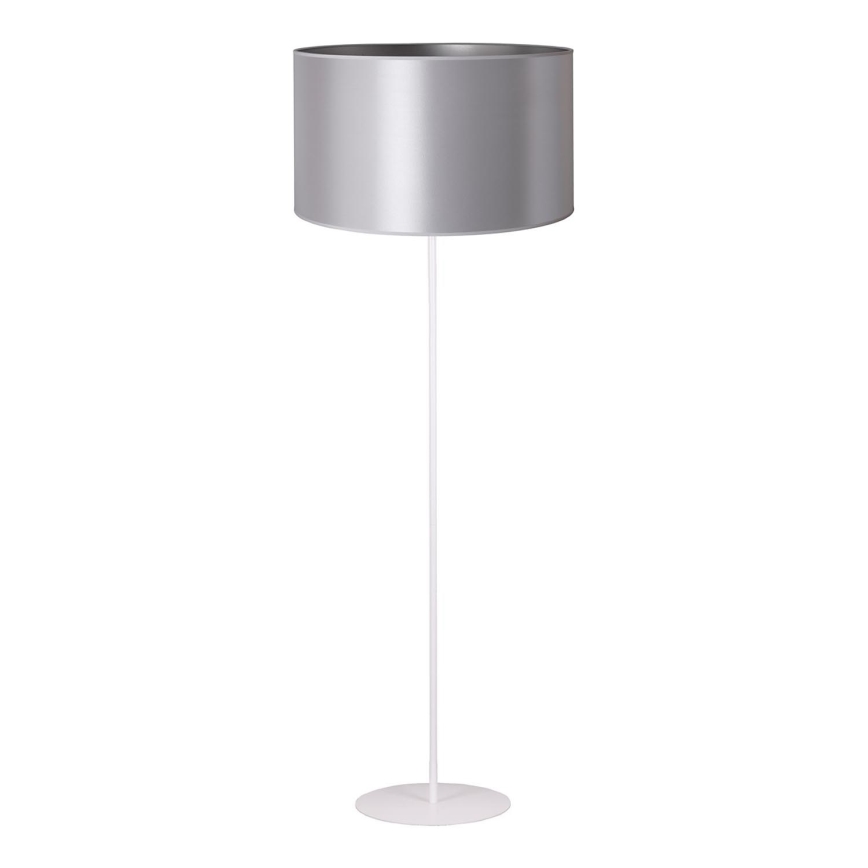 Duolla - Golvlampa CANNES 1xE27/15W/230V diameter 45 cm silver/vit