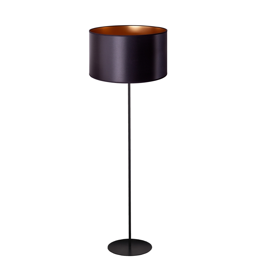 Duolla - Golvlampa CANNES 1xE27/15W/230V diameter 45 cm svart/koppar