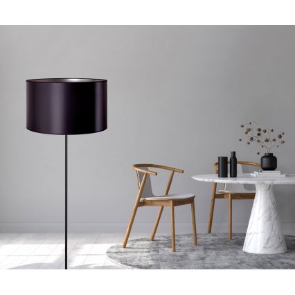 Duolla - Golvlampa CANNES 1xE27/15W/230V diameter 45 cm svart/silver