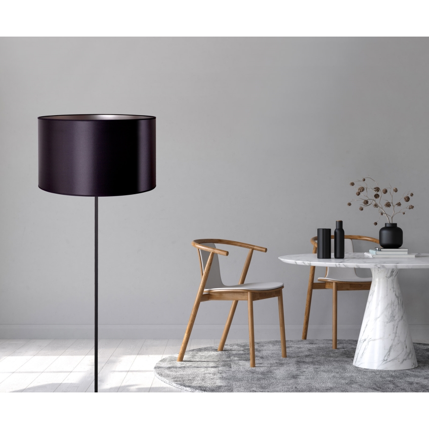 Duolla - Golvlampa CANNES 1xE27/15W/230V diameter 45 cm svart/silver